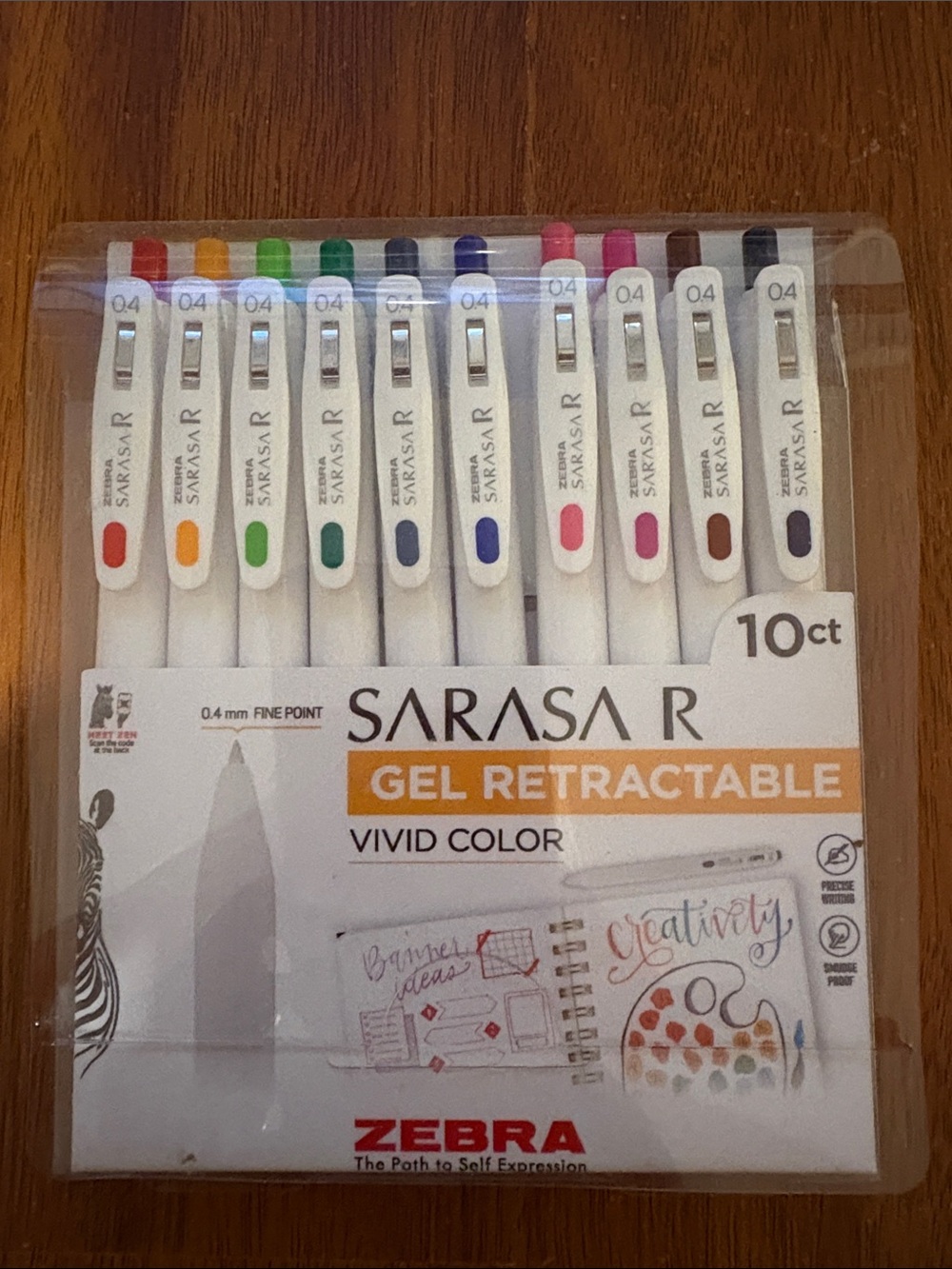 Zebra Sarasa R Gel Retractable Pens - 10ct Vivid Colors